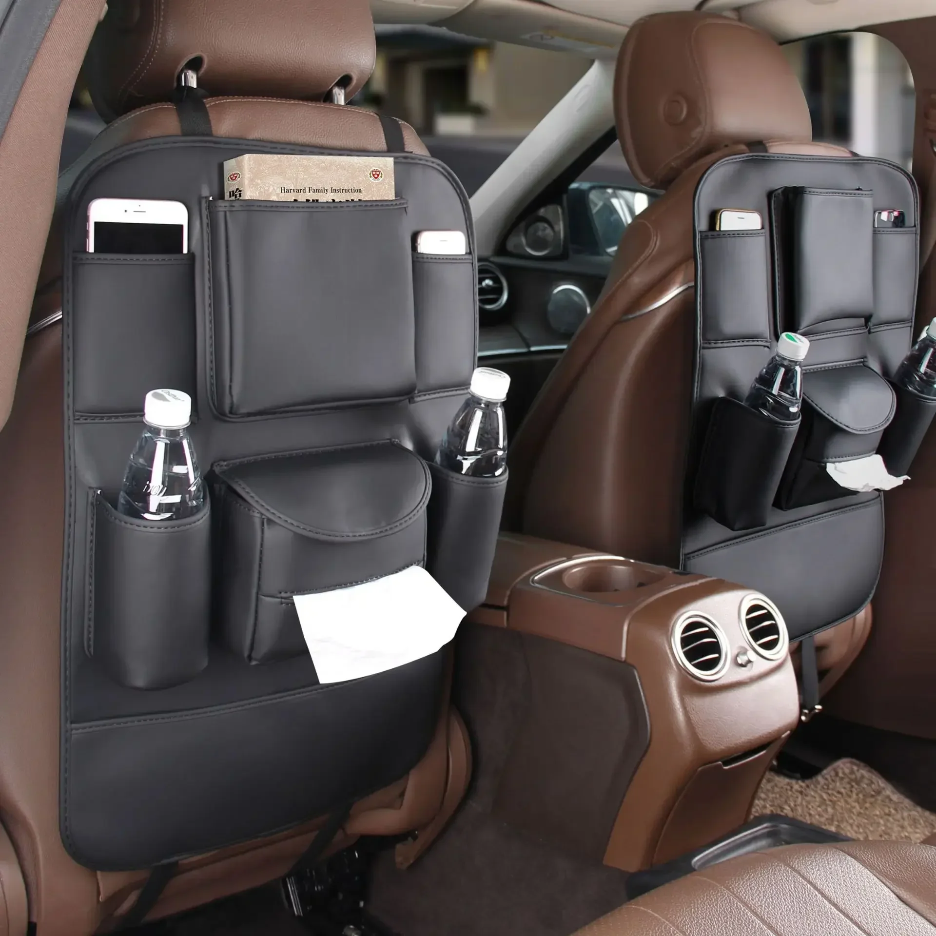 

Автомобильные аксессуары, универсальный органайзер для автомобильных сидений с подносом, держатель для планшета, многокарманное хранилище для салона автомобиля, укладка, уборка