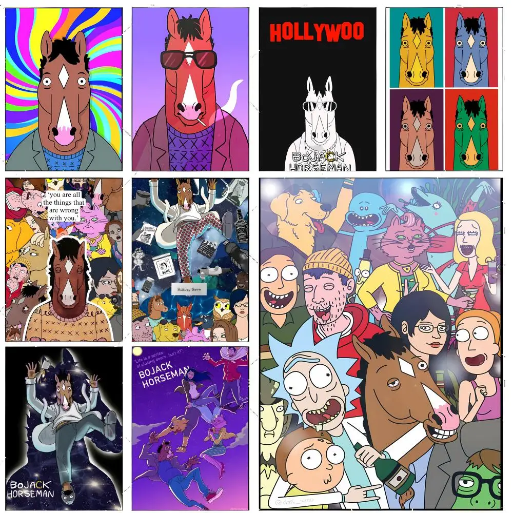 Cynical Melancholic Comic B-BoJack Horseman Poster Premium Decor Art & Gift for Household Lounge Home Ornaments