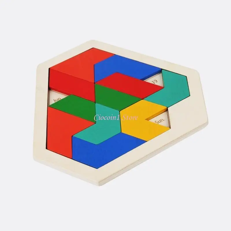 Y1UB 커피 테이블용 일일 달력 퍼즐(고품질 목재) 패밀리 룸 크리스마스 선물 학생 사무실 장난감 게임