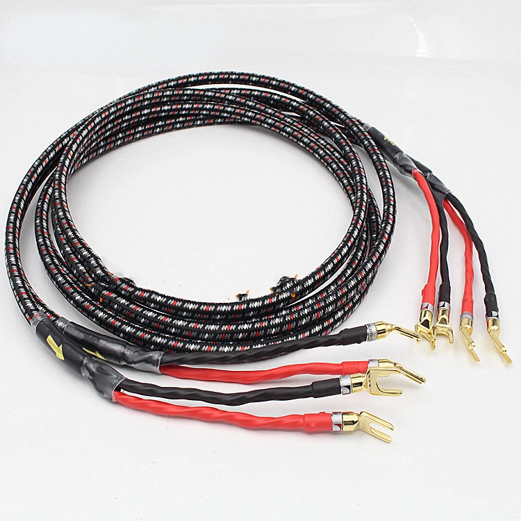 

6N Single Crystal Copper Fever Grade HIFI Front Main Speaker Cable Power Amplifier Cable Fever Speaker Cable