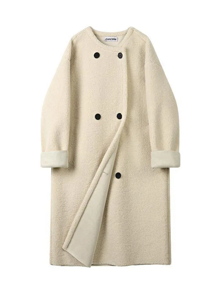 

plus Size Women's Lamb Fur Coat Vintage Sle Mid-Length Inteated Leather And Fur Jaet Spring Autumn Lazy Sle Outerwear