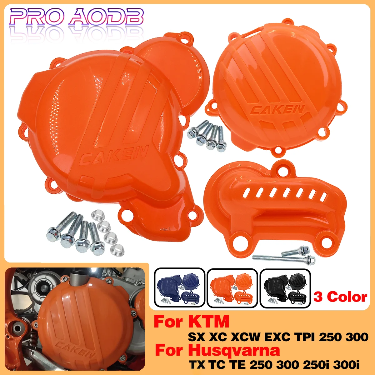 Motorcycle Clutch Cover Magneto Engine Water Pump Guard Set For KTM EXC XCW TPI 250 300 SX XC TC TX TE 250i 300i 2019 2021 2023