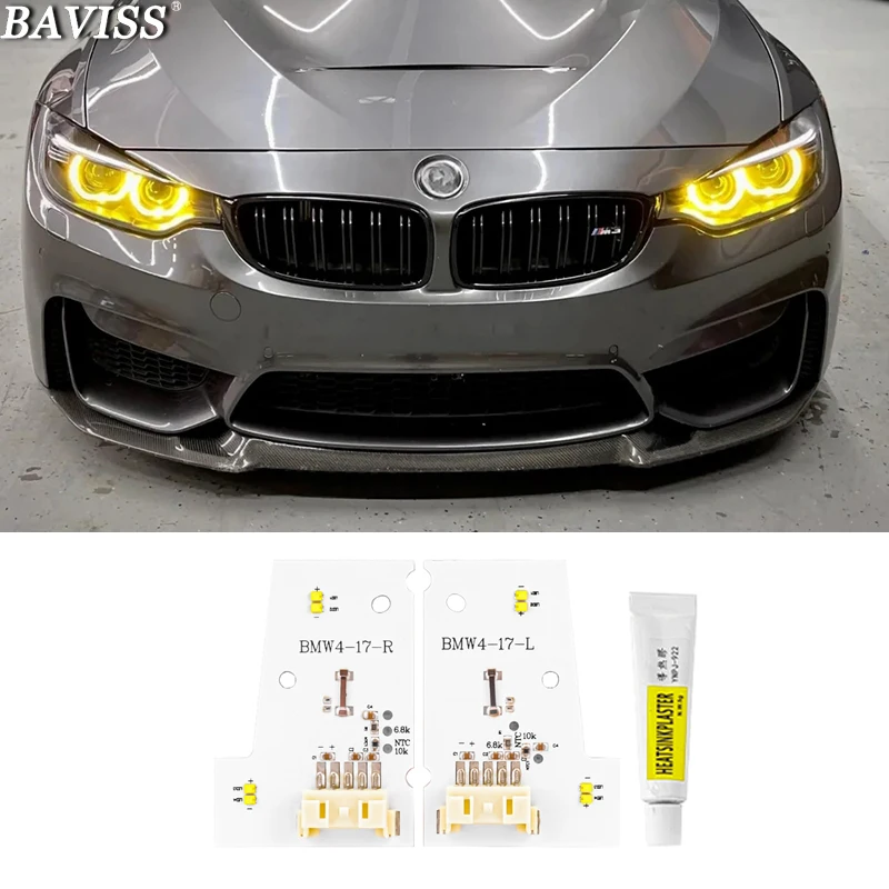 

Yellow Lemon DRL for BMW F32 F33 F36 CSL Yellow 4 Series DRLED Headlight Non-Adaptive Angel Eyes Daytime Runing Light