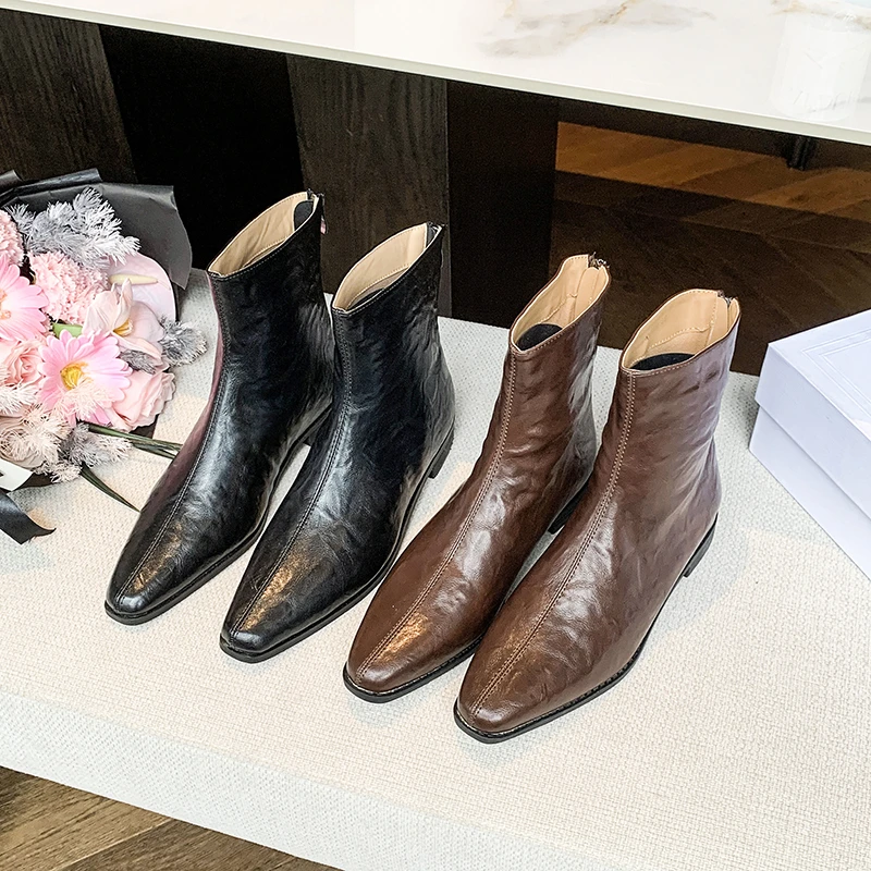 

Women Heeled Ankle Western Boots 2025 New Elegant Shoes Lady Designer Chelsea Short Boots Snow Winter Fashion Zapatillas Mujer