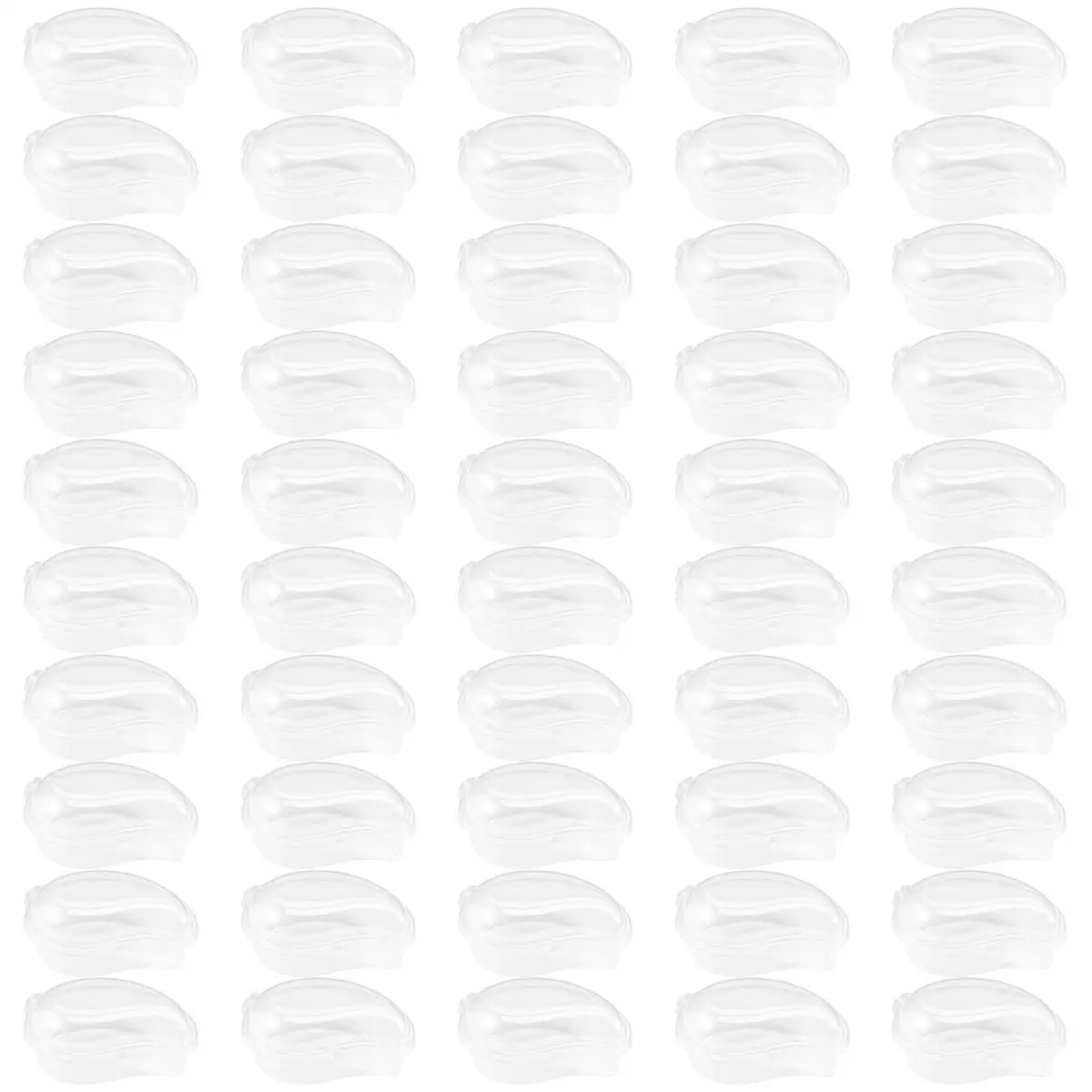 

50 Pcs Packing Box Cupcake Holder Fruit Packaging Case Candy Boxes Transparent Food Containers with Lids Mango Shaped