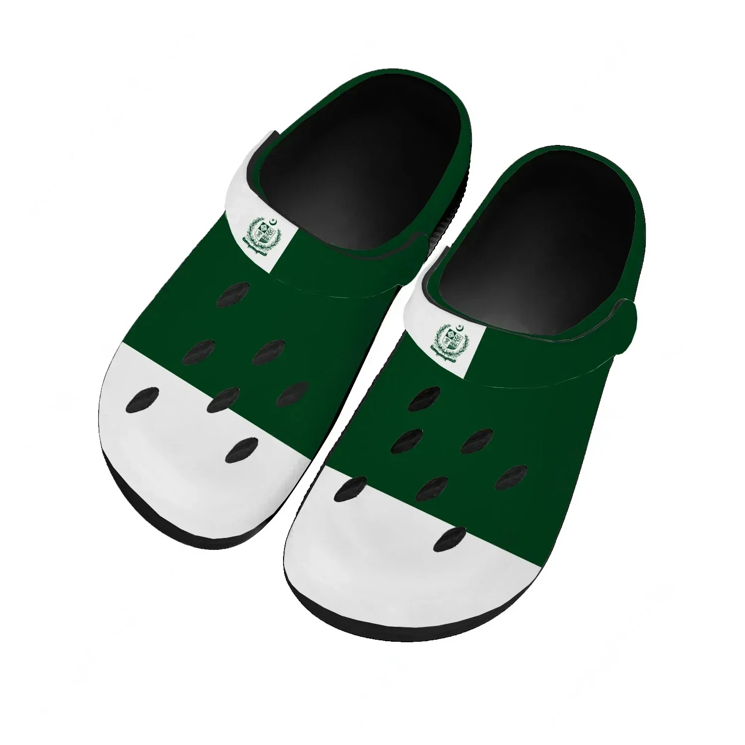 

Pakistan National Flag Water Shoes Men Women Comfortable Home Garden Clogs Customizd Sandals Beach Breathable Hole Slippers