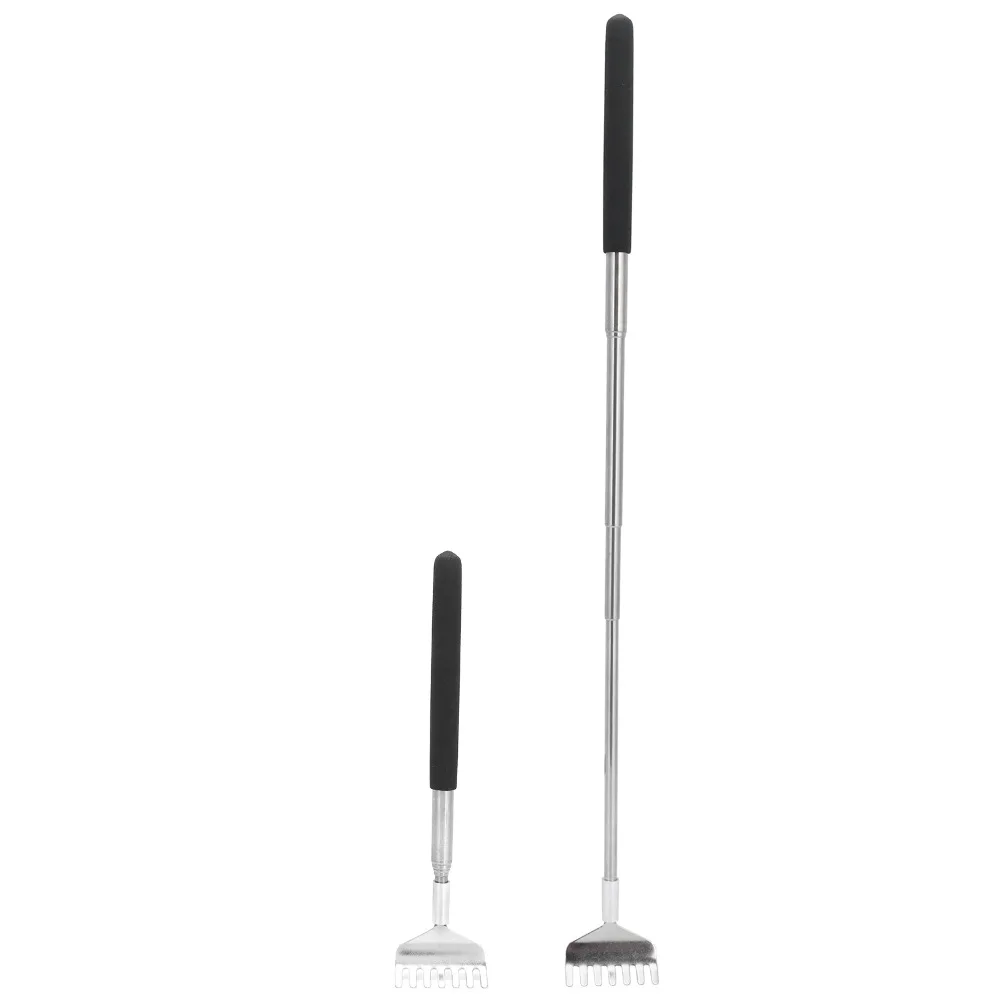 

Набор из 2 телескопических скребков для спины из нержавеющей стали с длинной ручкой, для ежедневного использования, безопасных для кожи, для снятия зуда