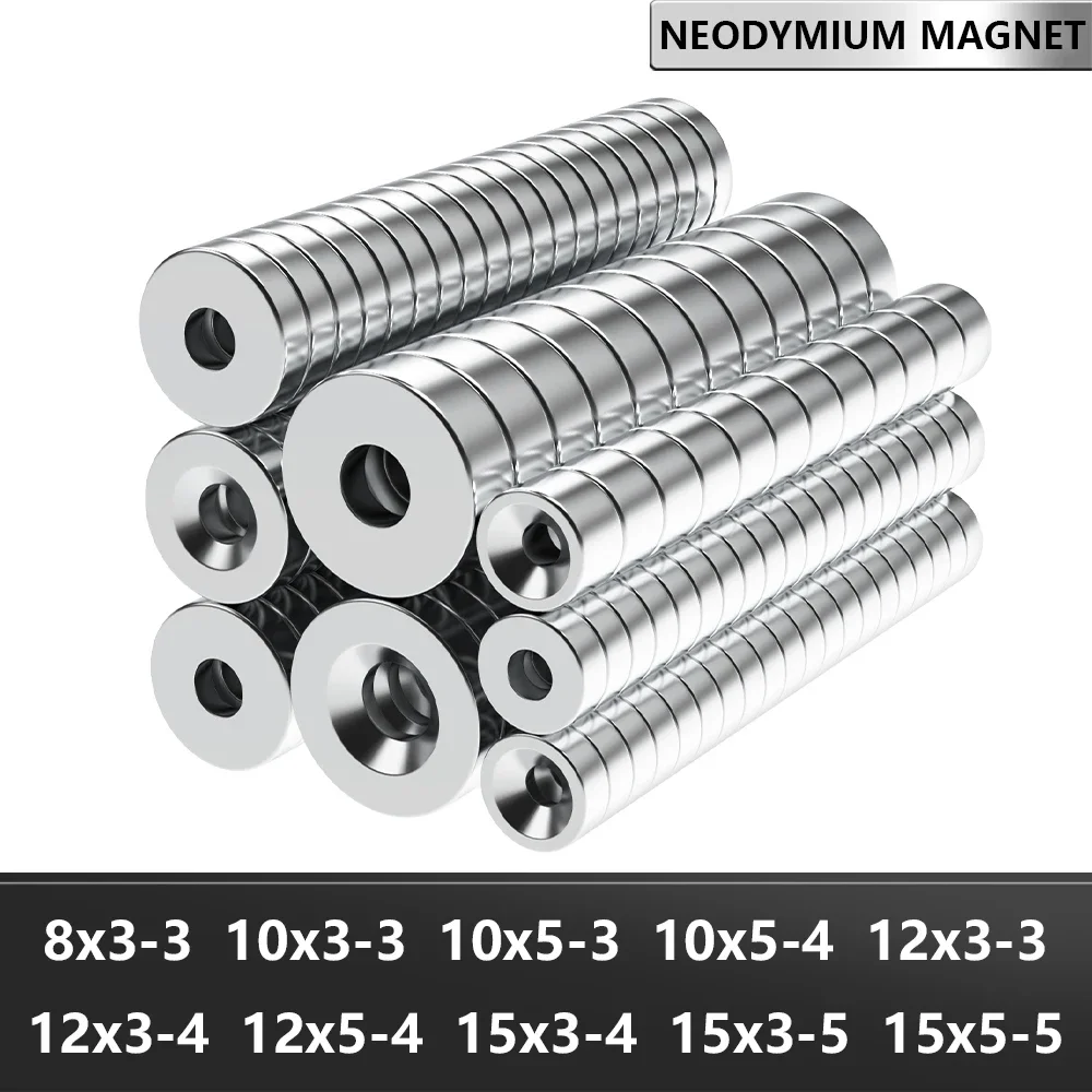 

N35 Super Strong Neodymium Magnet Round with holes NdfeB Powerful Permanent Magnetic imanes Magnents Refrigerator Magnet