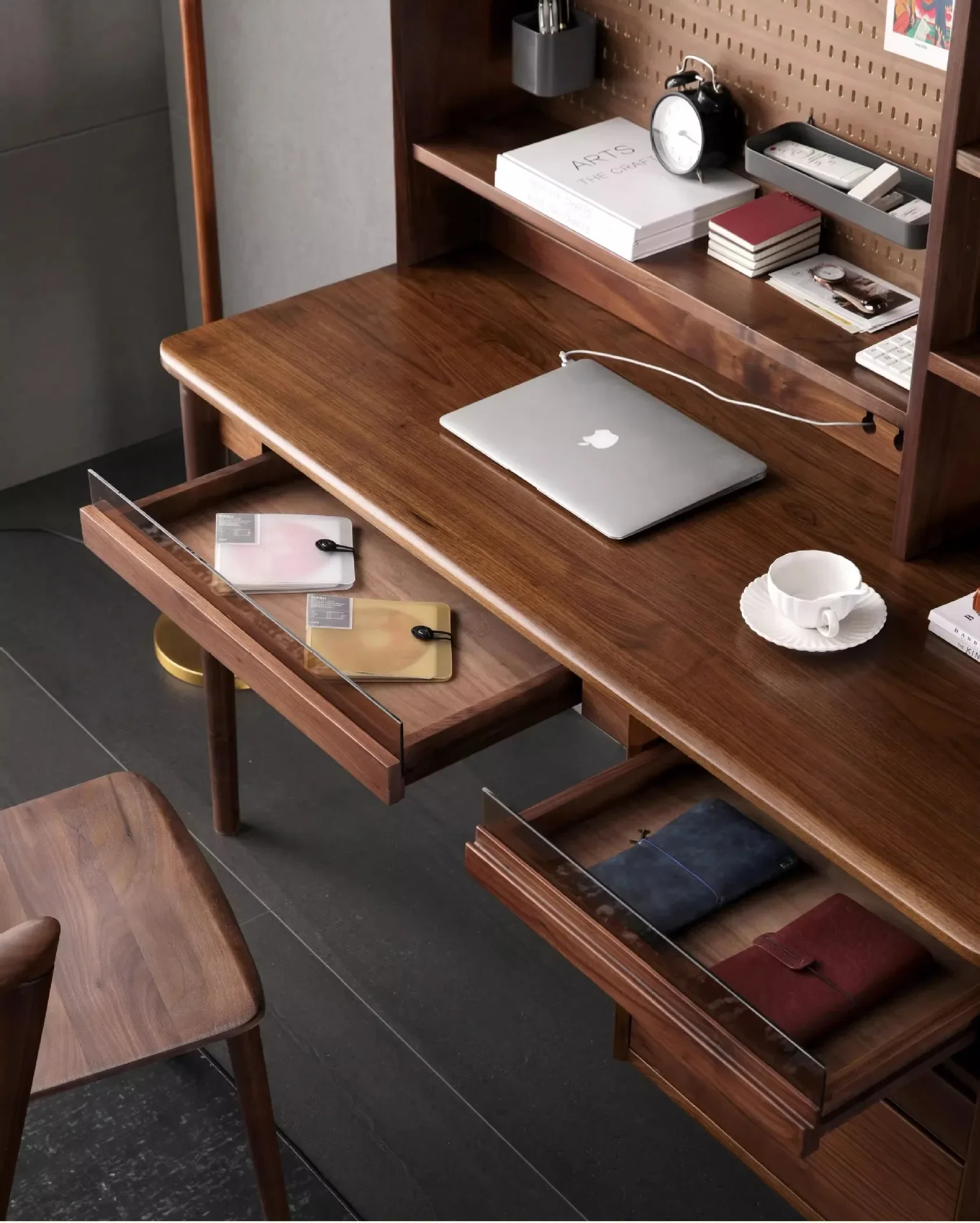 Customizable Customizable Simple Computer Desk Black Walnut Study Table Nordic Home Writing Desk