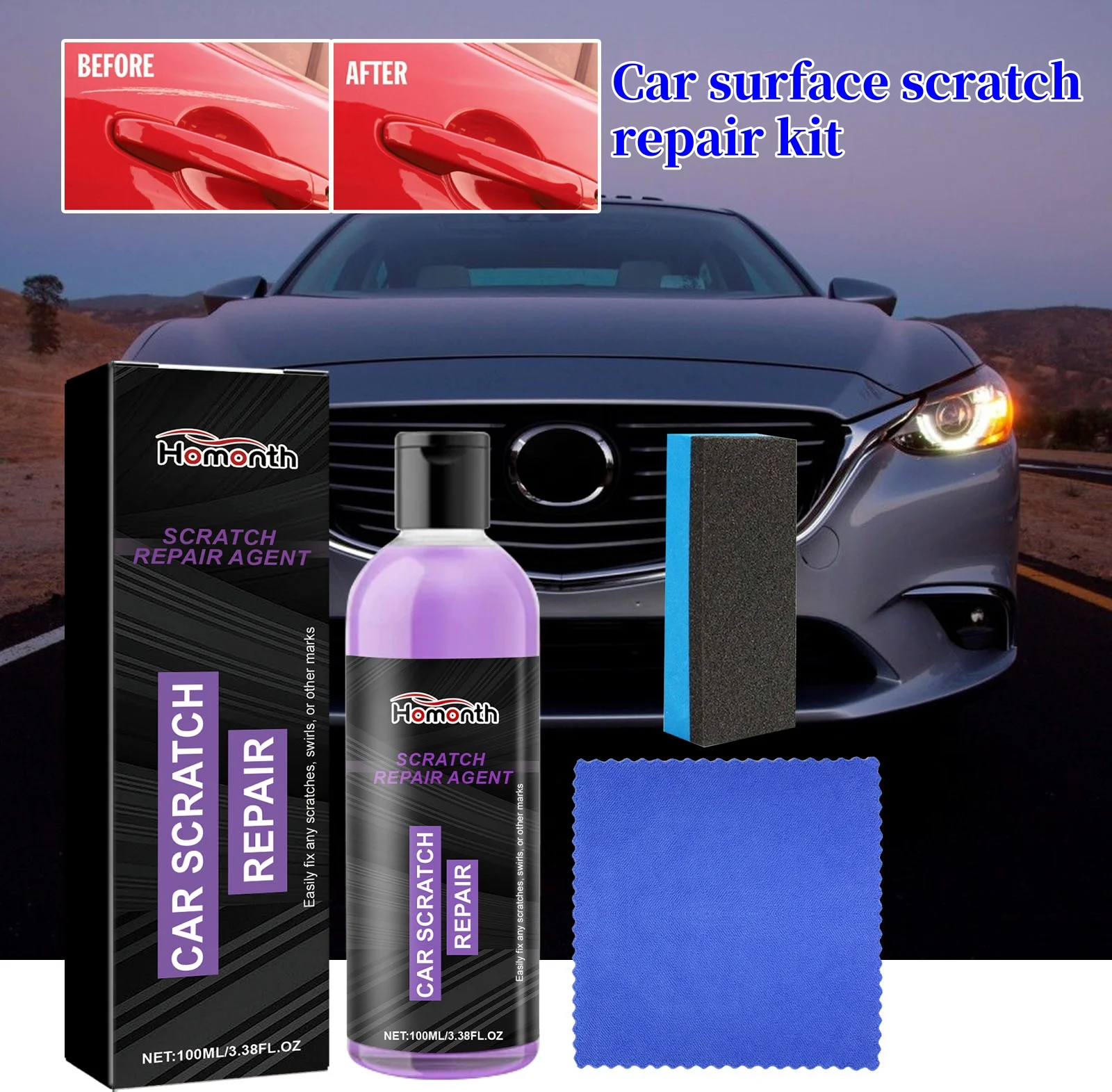 Car Scratch Swirl Remover 100ml Car Polish Buffer Easily Repair Paint Scratches Rubbing Compound Finishing Polish Wax For Repair