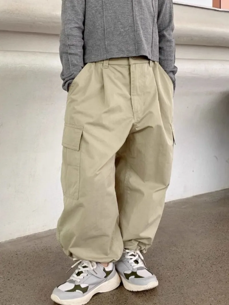 2026 New Adjustable Tactical Pants for Girls Autumn Outdoor Play Waterproof Straight Leg Design
