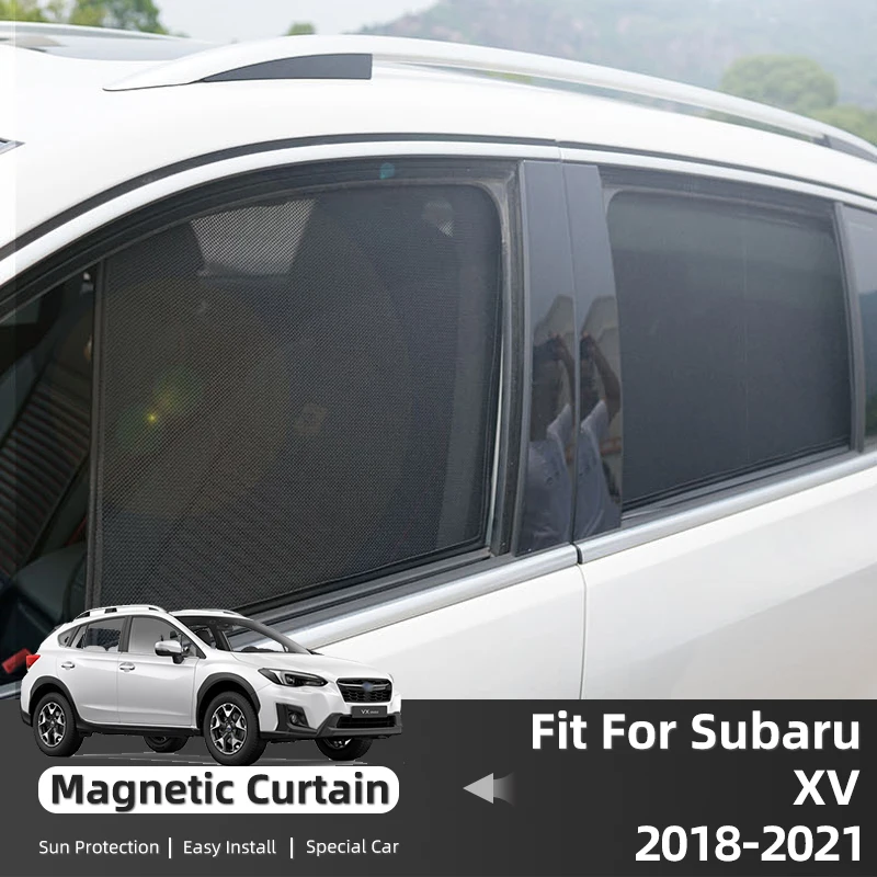 

For Subaru XV Crosstrek GT 2018-2023 Car Sunshade Front Windshield Magnetic Mesh Curtain Rear Side Window Sun Visor Shade