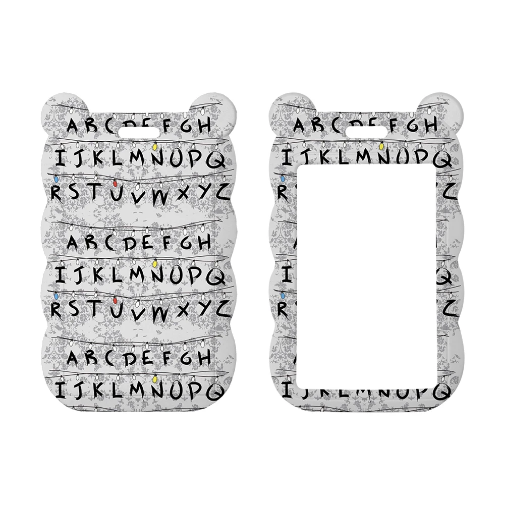 Letter Alphabet Words Card Holder Scratch-resistant Checker Board ID Holder for Office School Work Card Protector Business