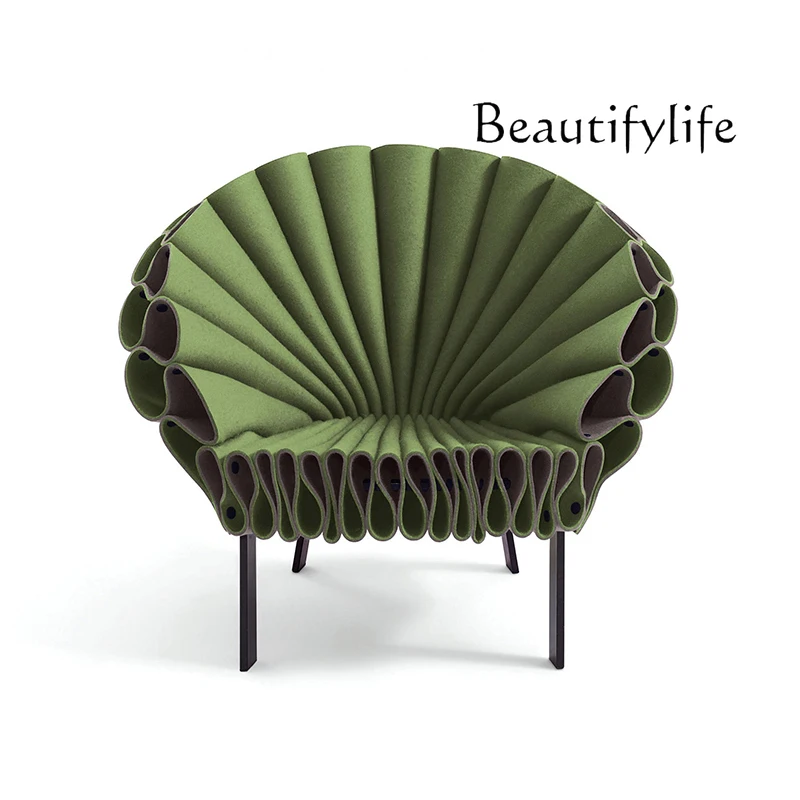 

Nordic designer art fashion chair creative modeling casual fan petal chair high sense new