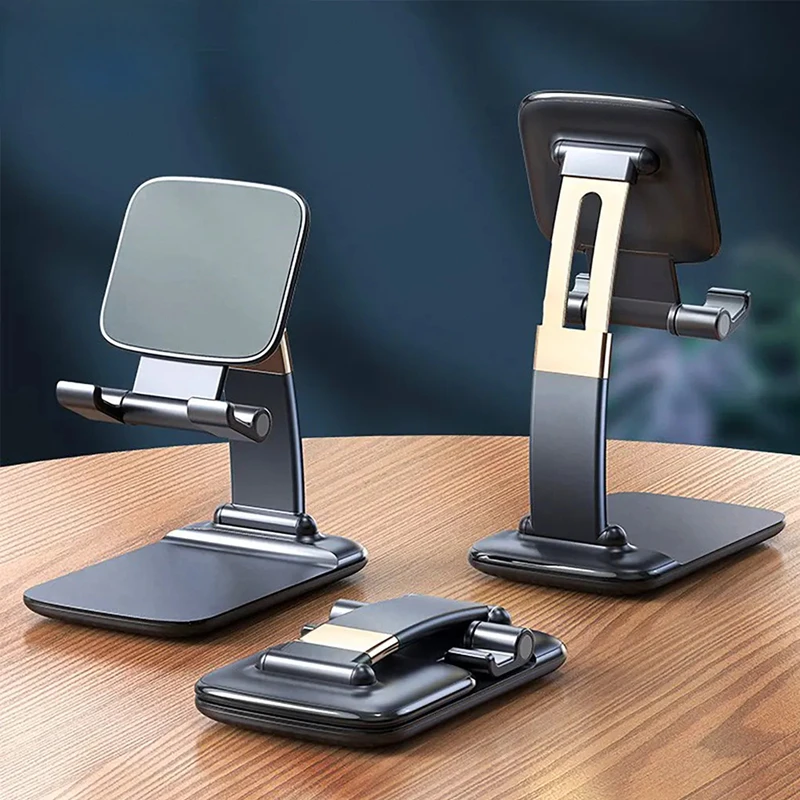 Faltbarer ABS-Desktop-Handyhalter für iPad, iPhone, Smartphone, Tablet, Schreibtisch, tragbare Handyhalterung
