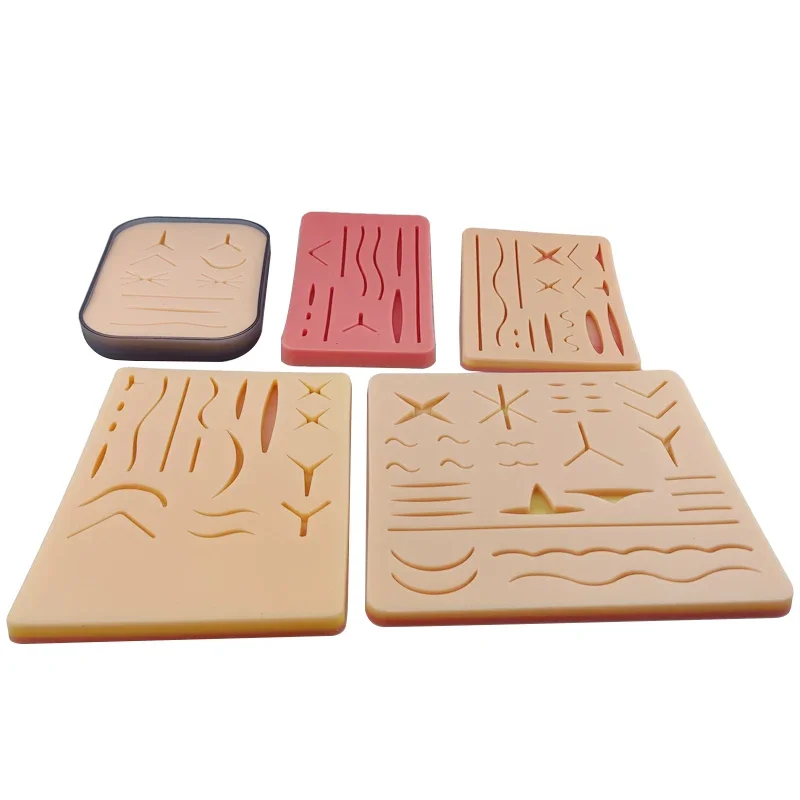 Medical Students Oral Debridement and Knotting Simulation Skin Wound Silicone Acupuncture Module Surgical Suture Practice Model