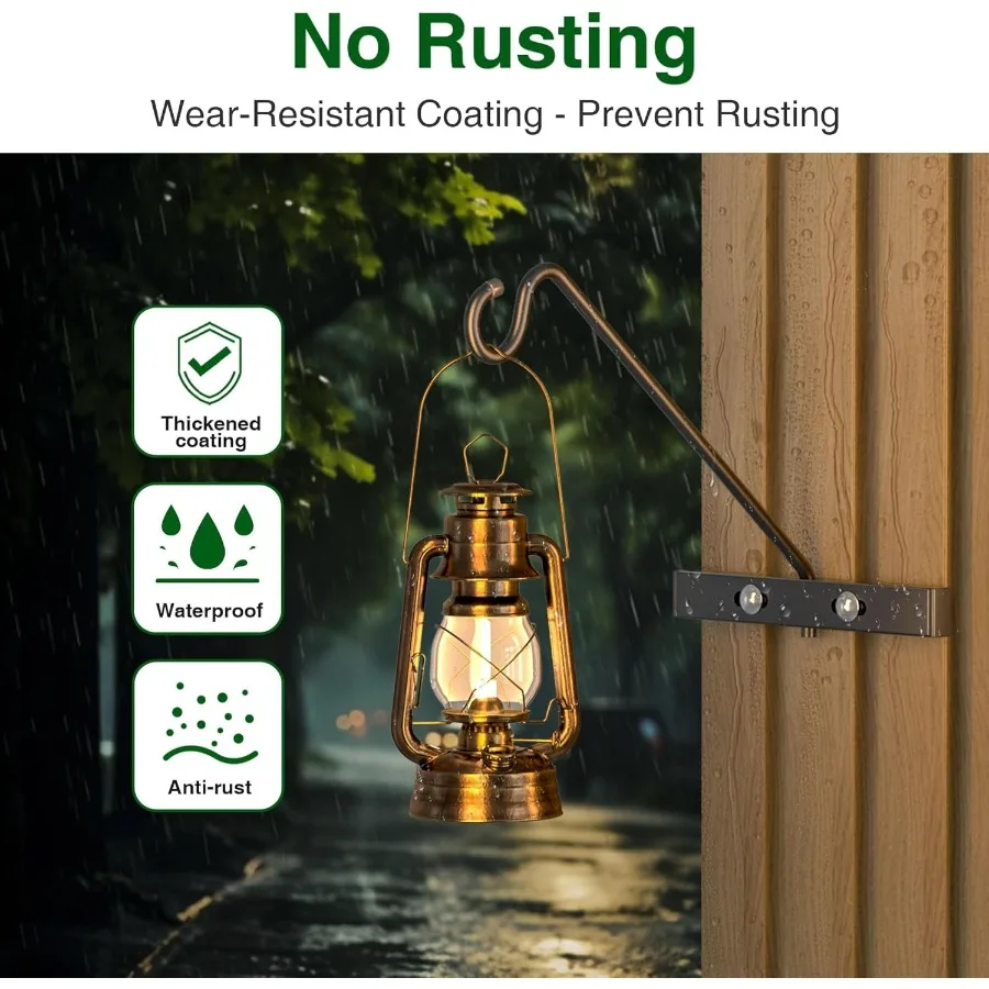 12Inch Deck Bird Feeder Hanger for Railing Outdoor Dr Plant Hanger Balcony Railing Hook 22LB Capacity for Hanging Plants Bird F