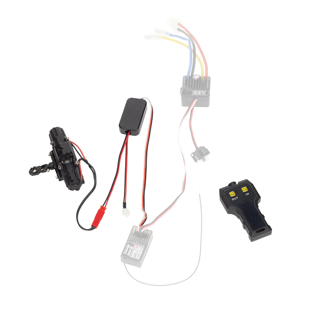 Télécommande et récepteur sans fil pour 1/10 RC inoler Axial SCX10 Traxxas Trx4, contrôleur de treuil simulé à 3 canaux CH3