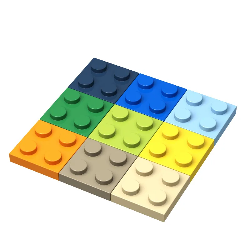 80pcs Plate 2x2 Dots Muilt-Colored Compatible with 3022 94148 Self-Locking Bricks Building Blocks Toys Accessories