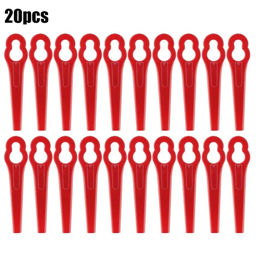 20PCS Strimmer Replacement  Blades Red For Einhell Cordless Grass Trimmer GE-CT 18 Lawnmower Blades Garden Power Tool Accessorie