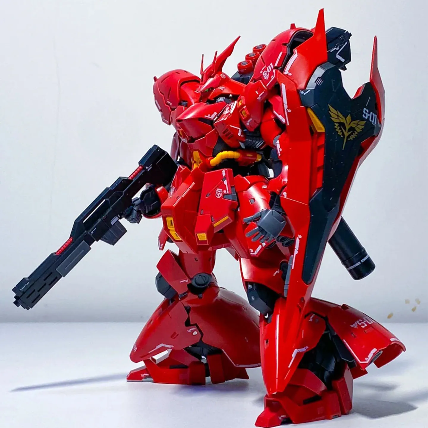 نجمة نموذج Rg Sazabi الأبيض عمل أرقام الجمعية أطقم منمذجة Msn-04 جمع 1/144 روبوت البلاستيك نموذج أطقم هواية اللعب هدية #5