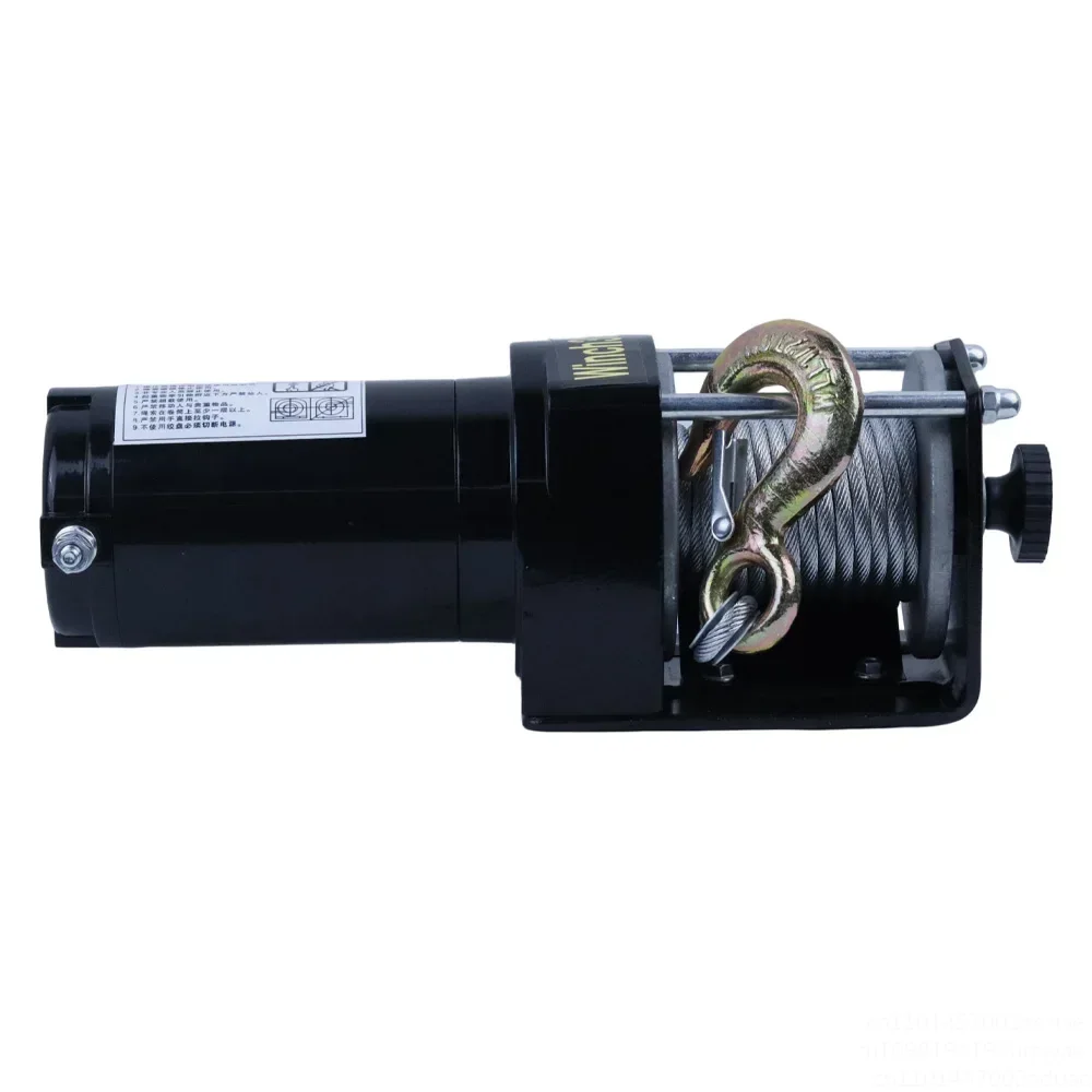 12V  24VElectric Winch 3000lbs For Vehicle Self-Rescue Crane Wireless Remote Control