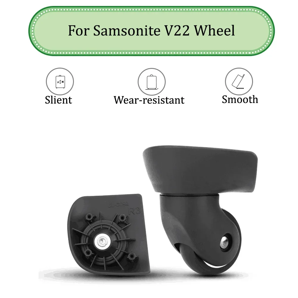 

Подходит для Samsonite V22: универсальные колеса для чемоданов, бесшумные, плавные, амортизирующие, прочные, аксессуары для колес