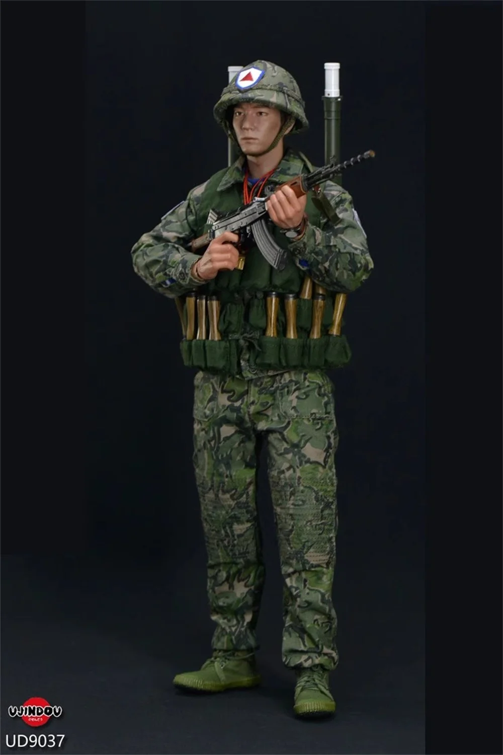 New Arrival 1/6 UJINDOU UD9037 Asia Young Handsome Guy Male Warrior Soldier Full Set Moveable Action Figure 1986 Model For Fans