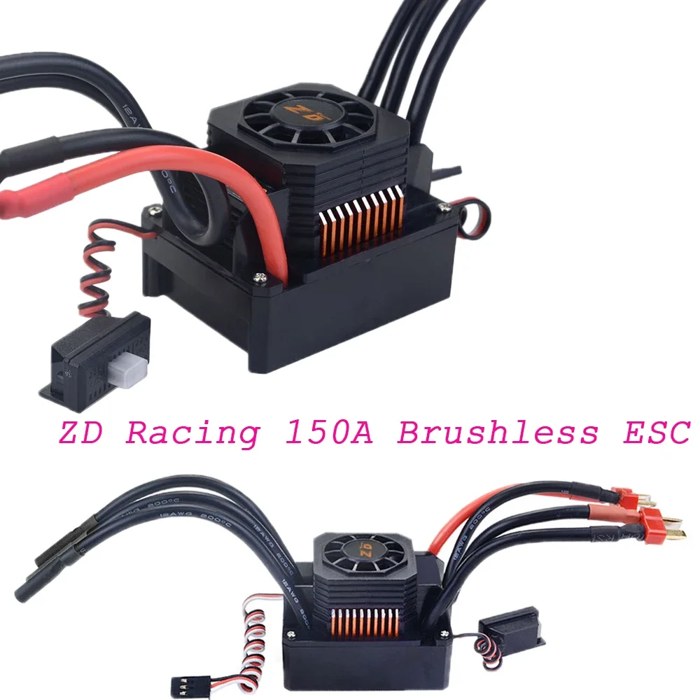 SURPASS HOBBY KK 150A Brushless ESC T-Stecker für 1/8 1/10 1/12 1/14 1/16 RC Brushless Motor 2-6S Kompatibel mit Maßstabsgetreuen Modellen