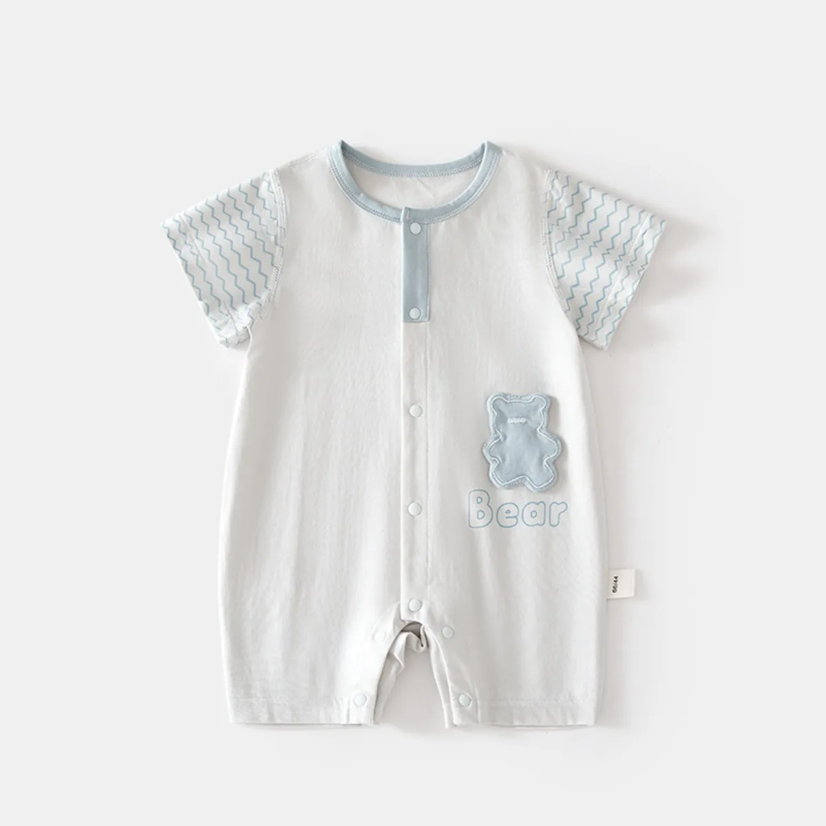 2026 Baby Boy Girl Summer Lightweight Short Bodysuit 6-18M Infant Pure Cotton Moisture-wicking Romper Kid Casual Comfy Onesie