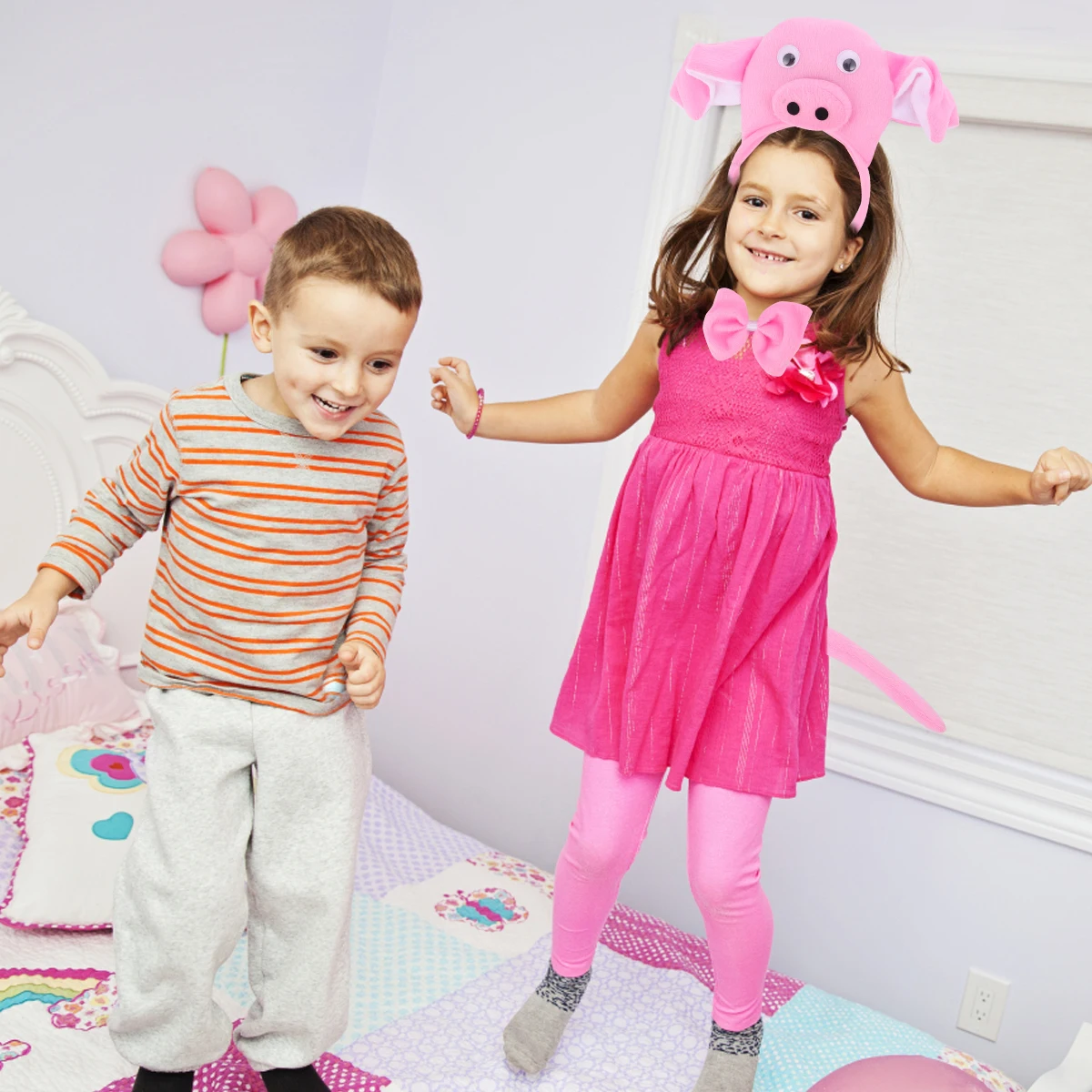 

Розовая свинья, волосы животных, вечерние аксессуары для волос, обруч, креативная повязка на голову для косплея, аксессуары для вечеринок, детский комплект повязок на голову, день рождения, фестиваль