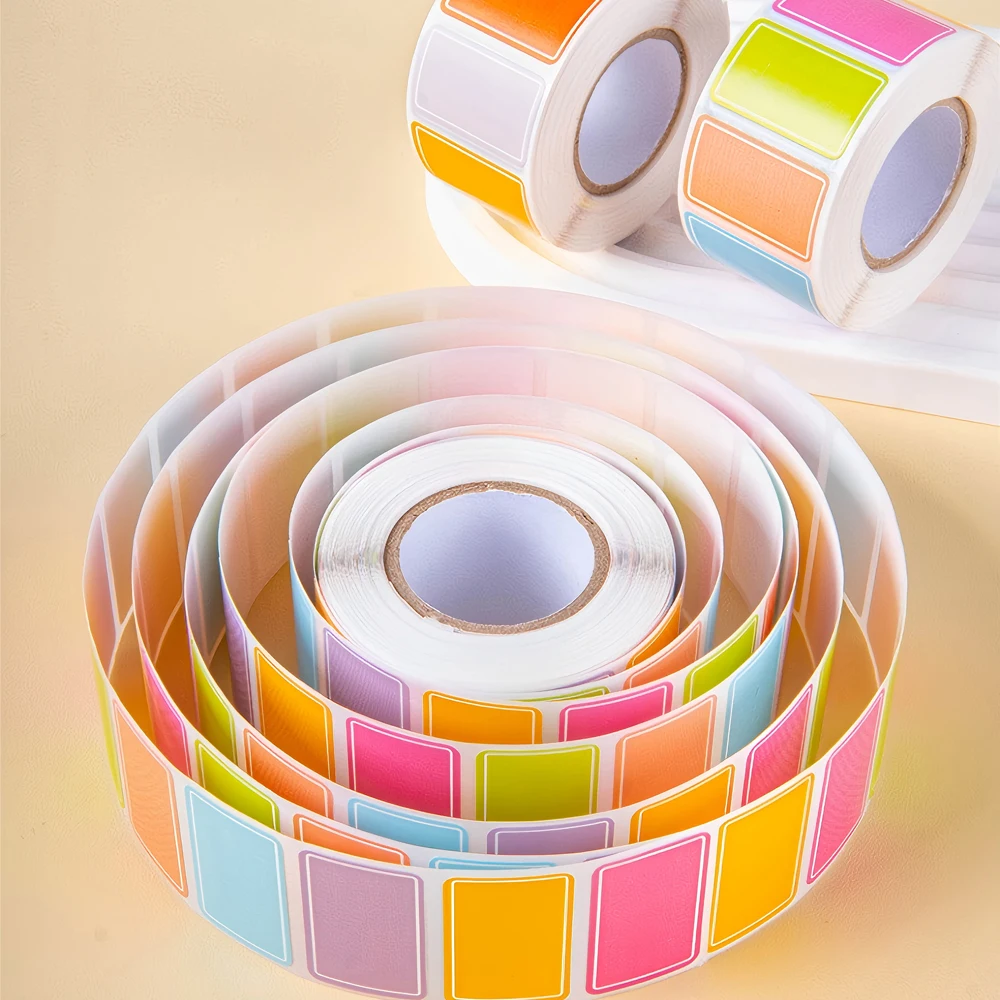 

500pcs/Roll Colorful Label Stickers Waterproof Self-Adhesive Decals for Notebook Phone Stationery Car Supplies Name Sticker Toys