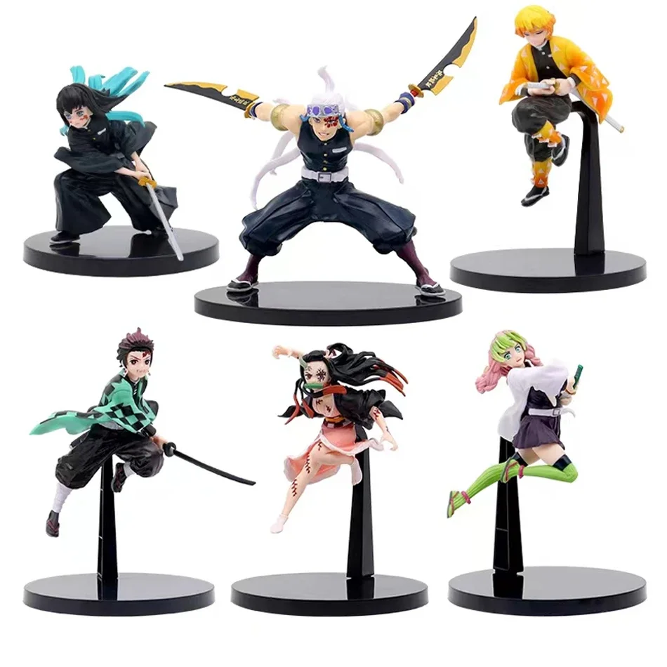 The Demon Slayer Kimetsu no Yaiba Kamado Tanjirou Combat version Action Figure Agatsuma Zenitsu Nezuko Warrior Model Toys