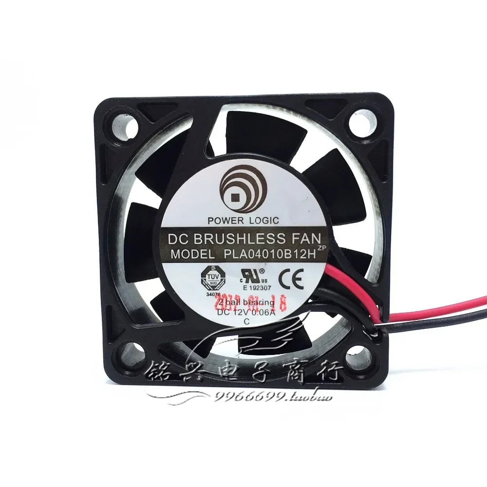 Power Logic PLA04010B12H DC 12V 0.06A 40x40x10mm 2-Wire Server Cooling Fan