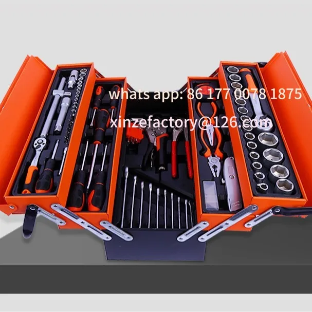 Customizable Iron Box Toolbox Set 85-piece Wrench Sleeve Tool Multifunctional Portable