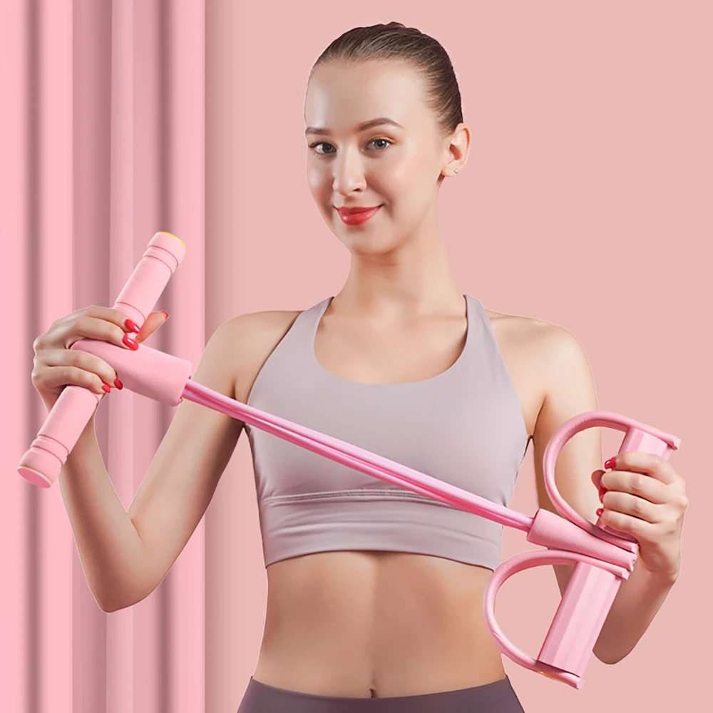 1pc Slim & Tone Your Entire Body with Pedal Resistance Bands - Yoga Equipment for Abdomen, Waist, Arm & Leg Stretching!