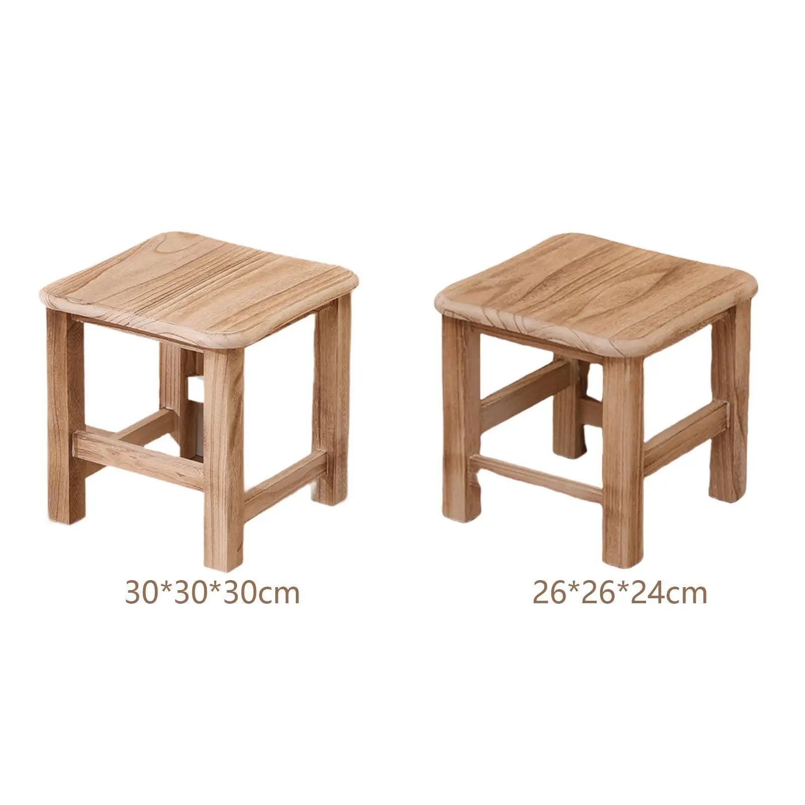 

Wooden Step Stool Stepstool Garden Display Stand Leisure Small Footstool for Indoor Outdoor Apartment Home Doorway Living Room