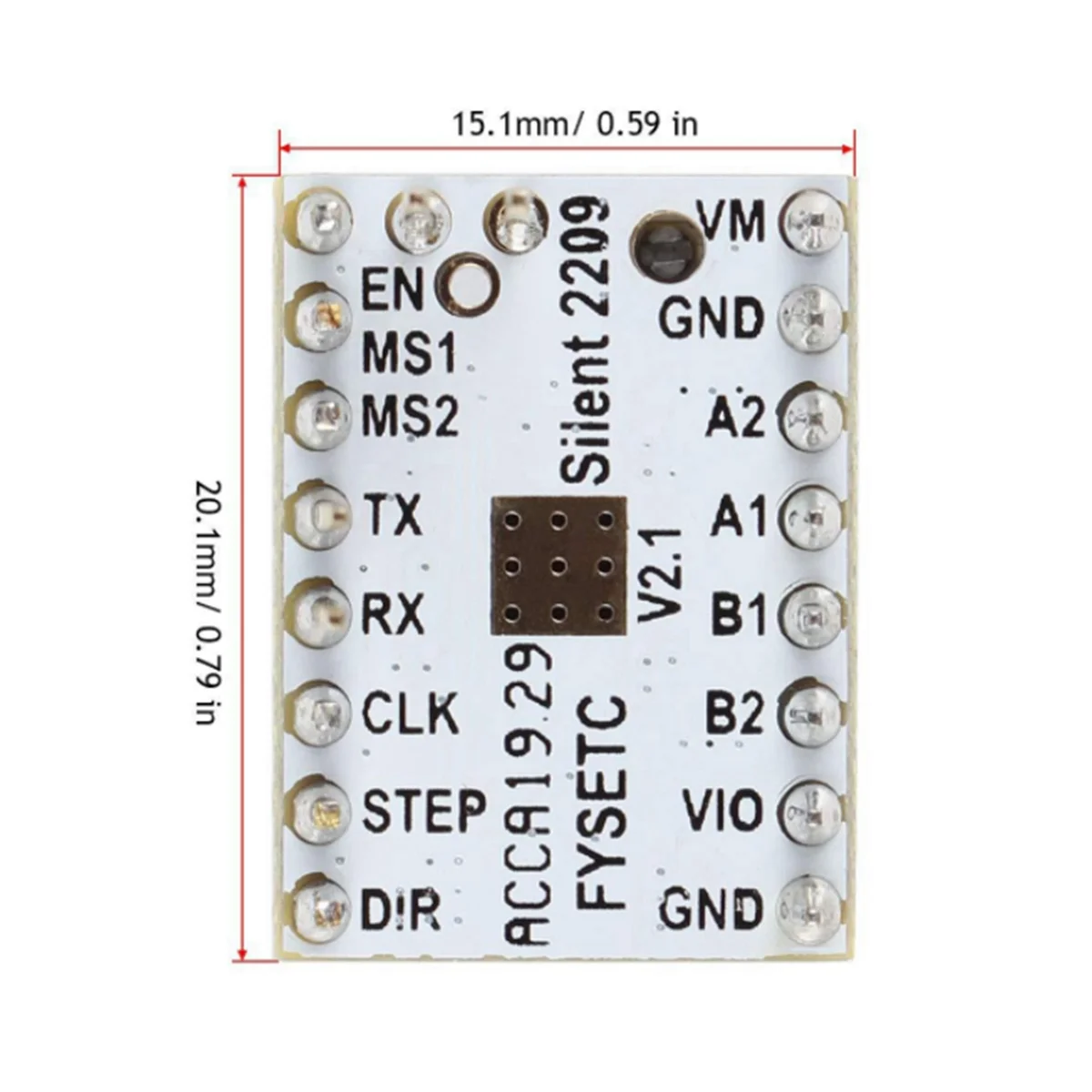 Imagem -05 - Stepper Motor Stepping Rod Driver Silencioso 256 Microstep Atual vs Tmc2208 2.8a 10 Pcs Tmc2209 V3.0