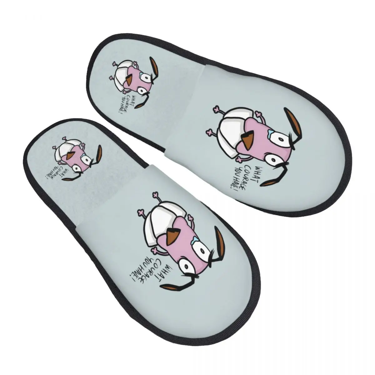 

Женские удобные теплые тапочки из пены с эффектом памяти C-Courage The Cowardly Dog, What Courage You Have House Slippers