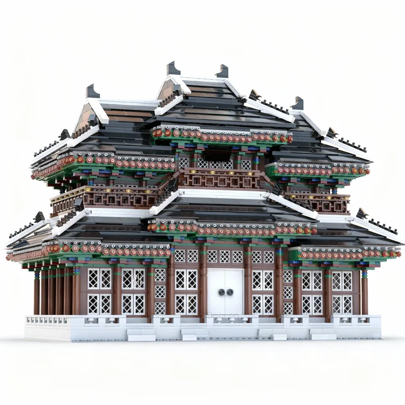 

5981pcs MOC Manwoldae Hoegyeongjeon Modular Streetscape Model Building Blocks Construction Toy Christmas Gifts DIY Creative Idea
