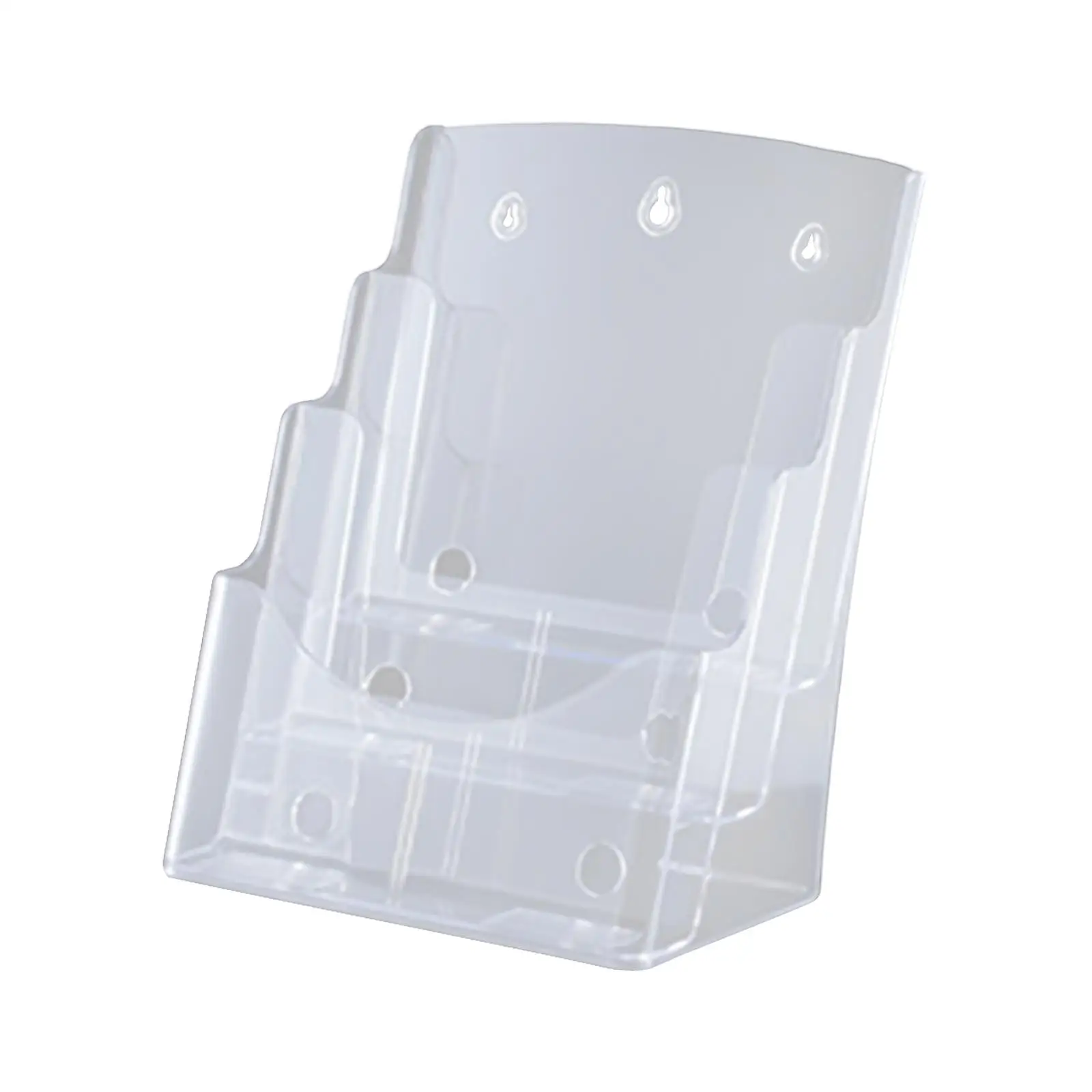 Acrílico Clear Flyer Holder Rack Organizador de bancada Suporte do sinal de mesa para escritório, Escola, Hotel