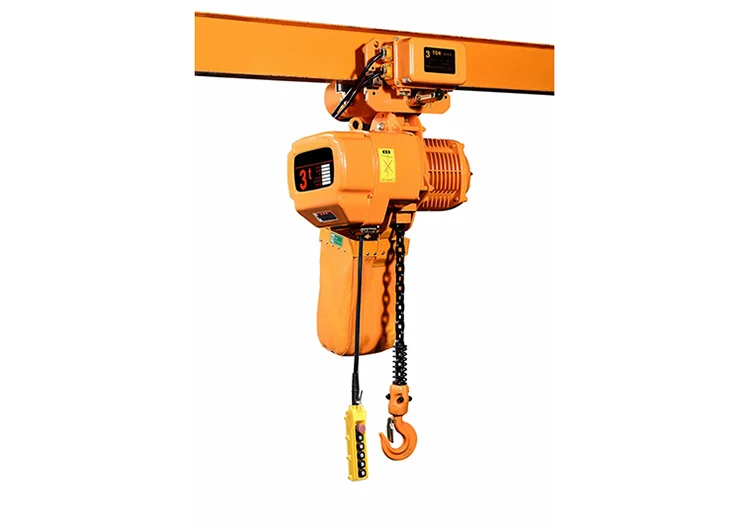 

Ring chain electric hoist, crane, electric slewing, stage construction, with hook