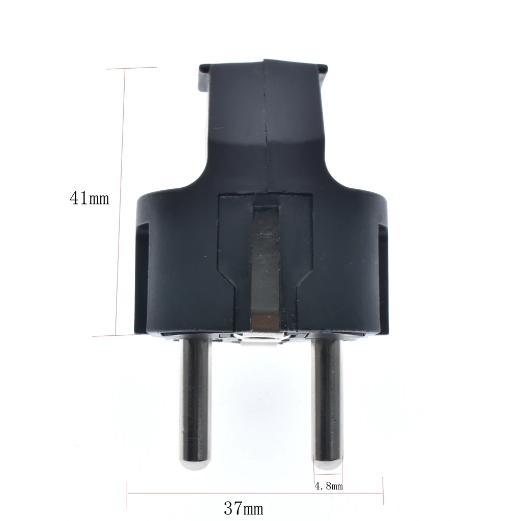 EU 4.8mm France Germany Adapter Extension Cord Connector Plug 16A Male Outlets Rewireable Power Plug Schuko Electeical Socket