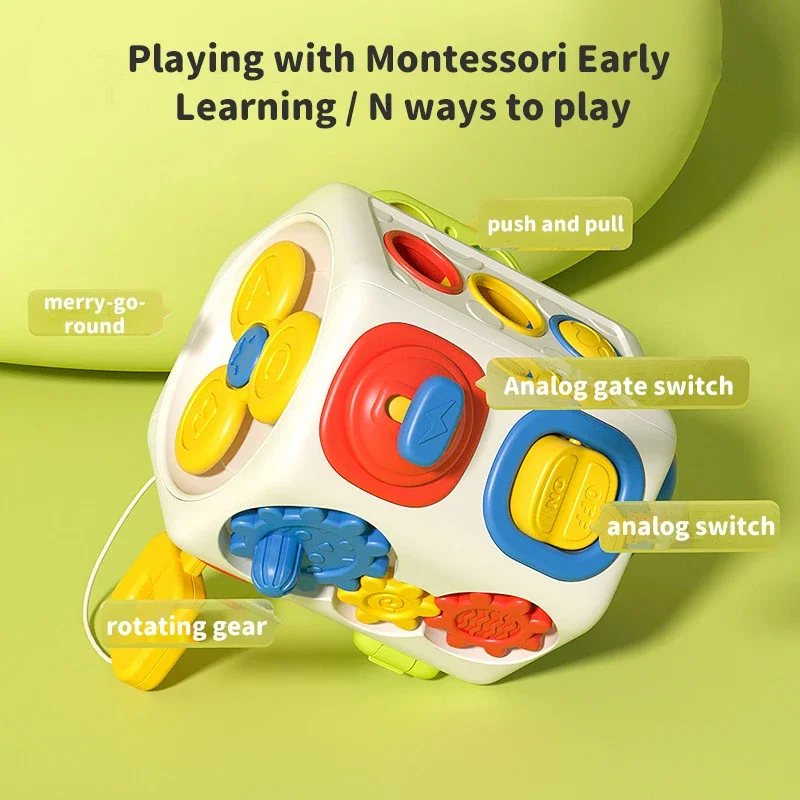 Baby Sensory Busy Cube Toys Colorful Shape Blocks Sorting Cognize  Game Toys Enhance Mind Nimble and Hand Dexterity Toys Gift