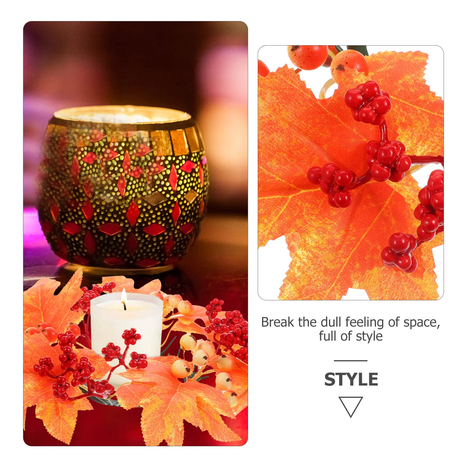 

Artificial Leaves for Table Thanksgiving Centerpieces Decoration Maple Wreath Leaf Garland Dining