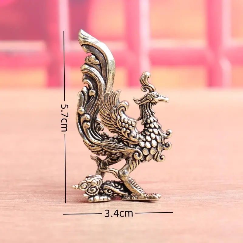 NEW Phoenix Figure Home Decor Spreading Its Wings Phoenix Decor Desktop Tea Pet Crafts Copper Ornaments