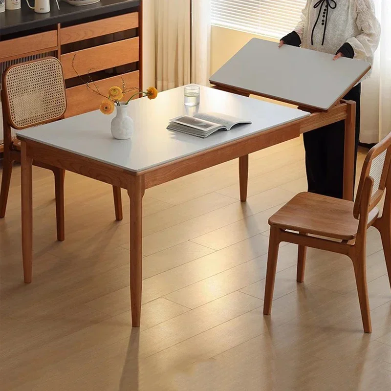 

Simple Decor Extendable Dining Table Luxury Style Minimalist Folding Tables Moder Mesas Pegables Portatil Kitchen Furniture