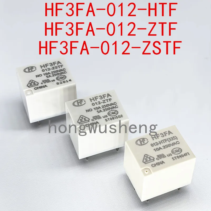 100% New 2pcs  HF3FA-012-HTF  HF3FA-012-ZTF  HF3FA-012-ZSTF  DC12V  relay  10A