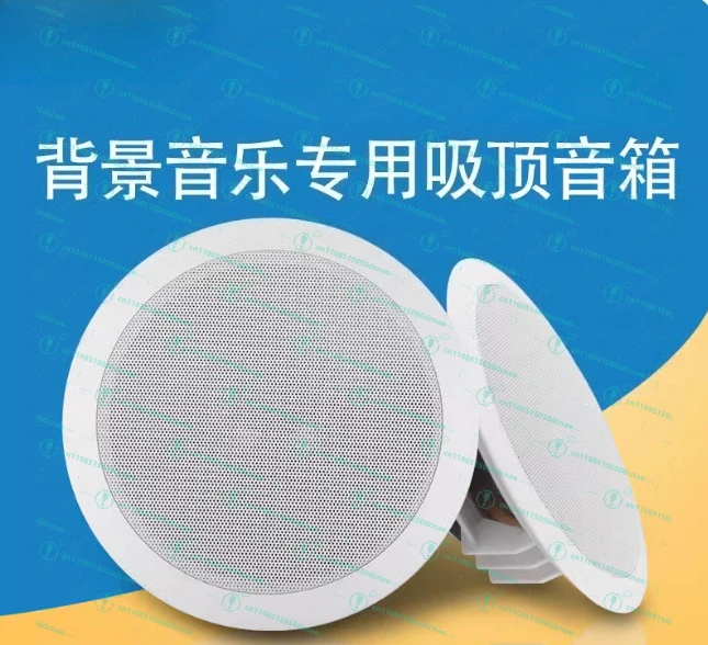 Ceiling Speaker Ceiling Wall Hanging Broadcast Coaxial Speaker Set Audio Embedded