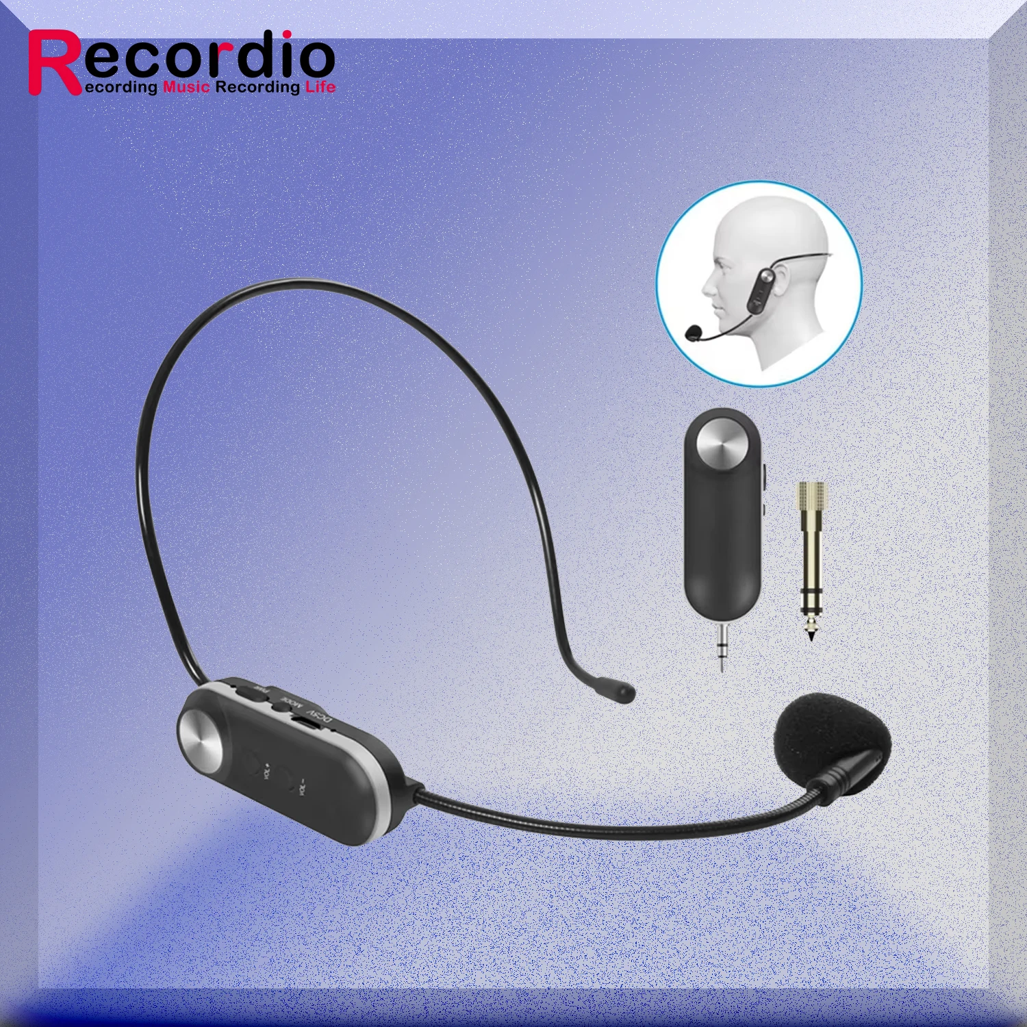 

GAW-088 Professional UHF Wireless Headset Headworn Microphone for Voice Amplifiers